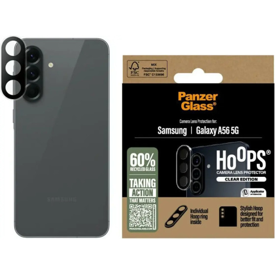 PanzerGlass Hoops Lens Protector Tempered Glass for Samsung Galaxy A56 5G - Clear - (PAN001027-0)