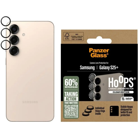 PanzerGlass Hoops Lens Protector Tempered Glass for Samsung Galaxy S25+ Clear - (PAN001020-0)