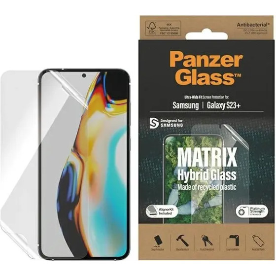 PanzerGlass Matrix hybrid glass with positioner for Samsung Galaxy S23+ - (PAN000474-0)