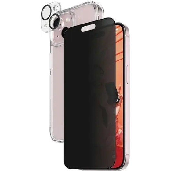 PanzerGlass Privacy Bundle 3in1 Transparent Case + Privacy Glass + Camera Protector for iPhone 15 Plus - (PAN000573-0)