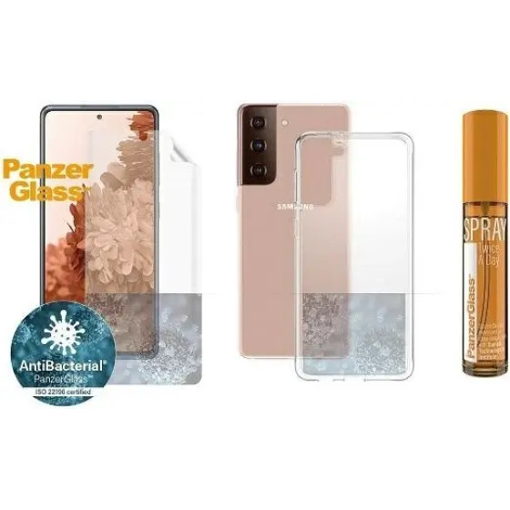 PanzerGlass protection set for Samsung Galaxy S21+ TPU foil + ClearCase + cleaning liquid 30ml - (PAN000142-0)