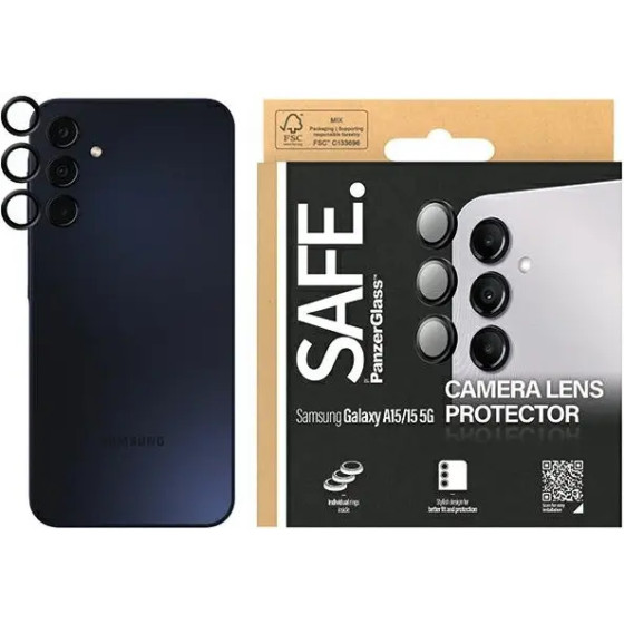 PanzerGlass SAFE by camera cover for Samsung Galaxy A15 / A15 5G - with black frame - (PAN000628-0)