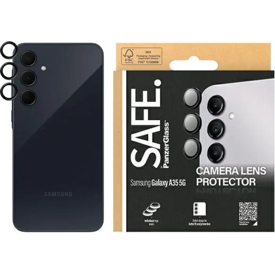 PanzerGlass SAFE by camera cover for Samsung Galaxy A35 5G - with black frame - (PAN000684-0)