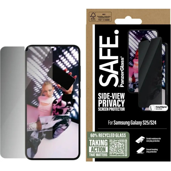 PanzerGlass SAFE by Ultra-Wide Fit Privacy Glass for Samsung Galaxy S25 - (PAN001110-0)