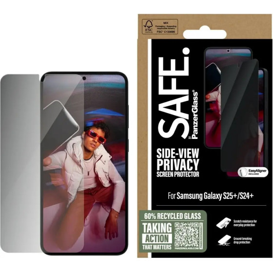 PanzerGlass SAFE by Ultra-Wide Fit Privacy Glass for Samsung Galaxy S25+ - (PAN001107-0)
