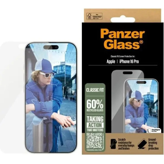 PanzerGlass Screen Protector iPhone 16 Pro 6.3 Classic Fit 2874 - (PAN000813-0)