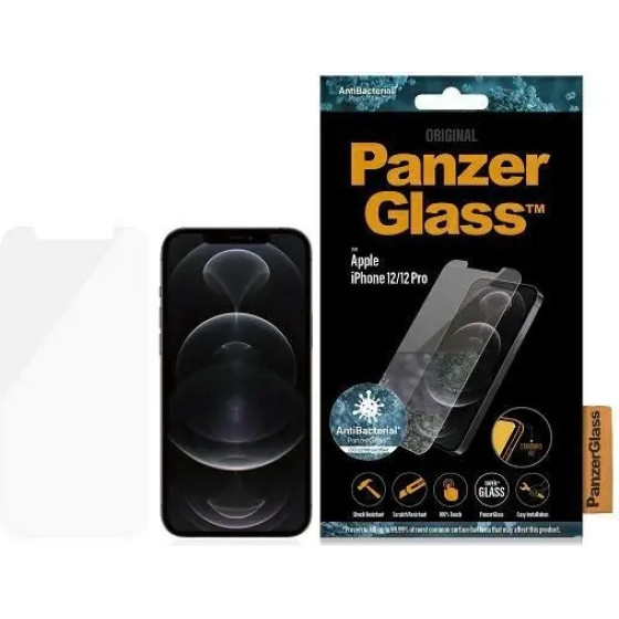 PanzerGlass Standard Super+ antibacterial tempered glass for iPhone 12 / 12 Pro - (PAN000100-0)