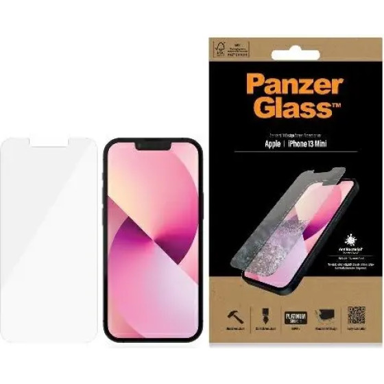 PanzerGlass Standard Super+ antibacterial tempered glass for iPhone 13 mini - (PAN000271-0)