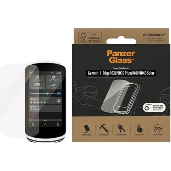 PanzerGlass Ultra-Wide Fit Antibacterial Tempered Glass for Garmin 1030 / 1030 Plus / 1040 / 1040 Solar - (PAN000710-0)