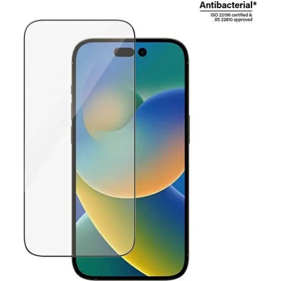 PanzerGlass Ultra-Wide Fit Antibacterial Tempered Glass with Positioner for iPhone 14 Pro - (PAN000383-0)