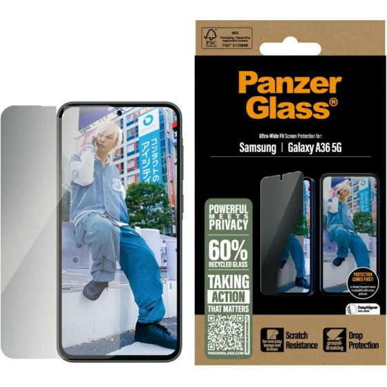 PanzerGlass Ultra-Wide Fit Privacy Glass for Samsung Galaxy A36 5G - (PAN001088-0)