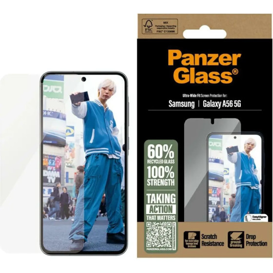 PanzerGlass Ultra-Wide Fit Tempered Glass for Samsung Galaxy A56 5G - (PAN001063-0)