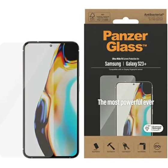 PanzerGlass Ultra-Wide Fit tempered glass for Samsung Galaxy S23+ - (PAN000471-0)