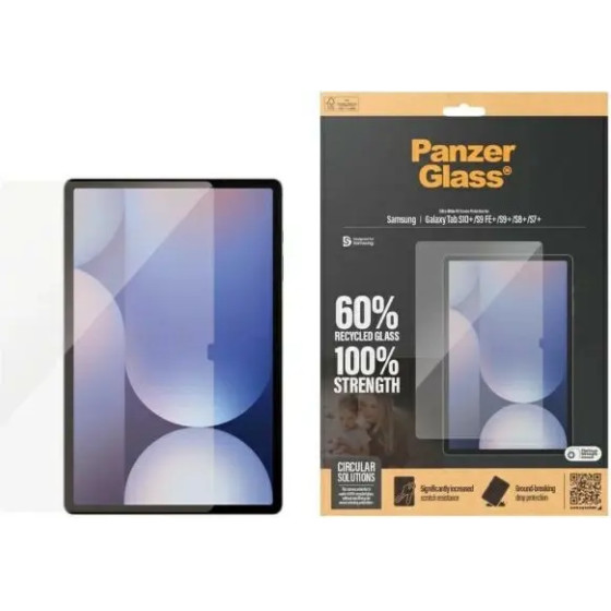 PanzerGlass Ultra-Wide Fit Tempered Glass for Samsung Galaxy Tab S7+ / S8+ / S9+ / S9 FE+ / S10+ - (PAN000983-0)