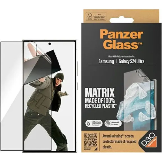PanzerGlass Ultra-Wide Fit tempered glass with D3O(R) with applicator for Samsung Galaxy S24 Ultra - (PAN000644-0)