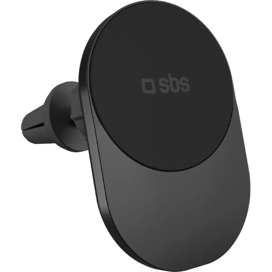 SBS Qi2 Wireless Charger Holder Compatible with MagSafe - Black - (TESUPPVENTWIRQI215W)