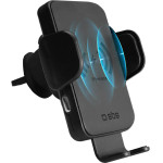 SBS smartphone holder with wireless charger for air vent - black - (TESUPWIR15WAUT)