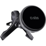 SBS Smartphone holder with wireless charger for air vent, compatible with MagSafe - black - (TESUPMAGWIR15W)