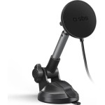 SBS Telescopic smartphone holder with inductive charger with suction cup, compatible with MagSafe - black - (TESUPPMAG15WLONGARM)