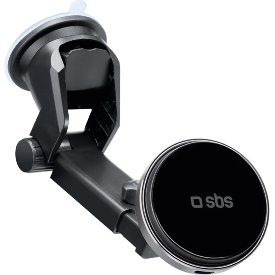 SBS Telescopic Smartphone Holder with Wireless Charger, MagSafe Compatible, for Windshield and Dashboard - Black - (TESUPMAGEXTWIR15W)
