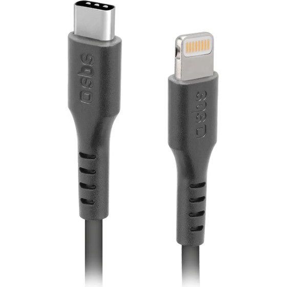 SBS USB-C - Lightning cable 1m - black - (TECABLELIGTC1K)