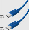SBS USB-C - USB-C 1.5m 60W braided cable - blue - (TECABLETISSUETCCB)