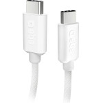 SBS USB-C - USB-C 1.5m 60W braided cable - gray - (TECABLETISSUETCCG)