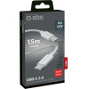 SBS USB-C - USB-C 1.5m 60W braided cable - gray - (TECABLETISSUETCCG)