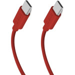 SBS USB-C - USB-C 1.5m 60W Braided Cable - Red - (TECABLETISSUETCCR)