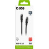 SBS USB-C Cable - USB-C 25W Power Delivery 1.5m - Gray - (TECABLETCC20BK)