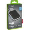 SBS Wireless Power Bank 5000 mAh USB-C, MagSafe Compatible - Black - (TEBB5000MAG1CK)