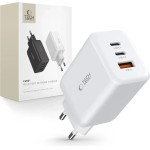 Tech-Protect C65W charger 2x USB-C PD 65W / USB-A QC 3.0 - white - (23346-0)
