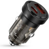 Tech-Protect CC30W Car Charger USB-C PD 30W / USB-A QC 3.0 - Black - (23132-0)