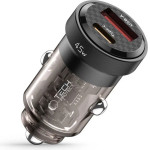 Tech-Protect CC45W Car Charger USB-C PD 45W / USB-A QC 3.0 - Black - (22935-0)