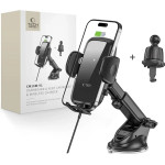 Tech-Protect CM15W-V1 Car Phone Holder with 15W Inductive Charger for Cockpit/Air Vent - Black - (23460-0)