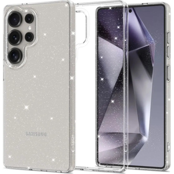Tech-Protect FlexAir Case for Samsung Galaxy S25 Ultra - Clear-Glitter - (26960-0)