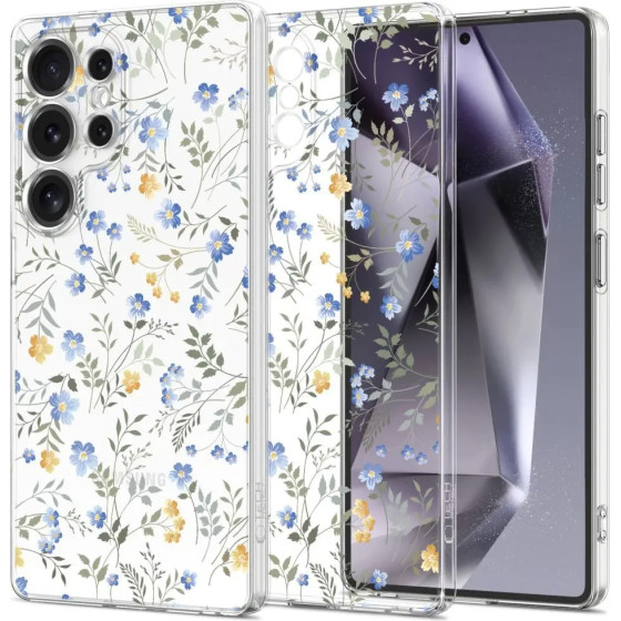 Tech-Protect FlexAir Case for Samsung Galaxy S25 Ultra - Daisies with Leaves - (26962-0)
