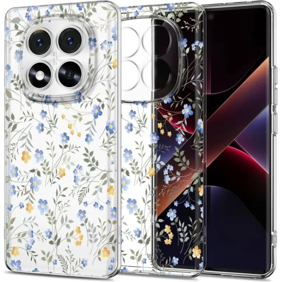 Tech-Protect FlexAir Case for Xiaomi Redmi Note 14 Pro 5G / Poco X7 5G - Daisies with Leaves - (27286-0)