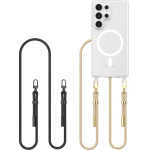 Tech-Protect FlexAir Chain MagSafe Case for Samsung Galaxy S25 Ultra - Black-Beige - (26964-0)