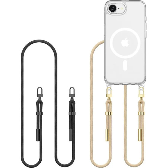 Tech-Protect FlexAir Chain MagSafe iPhone 16e Case - Black/Beige - (27506-0)