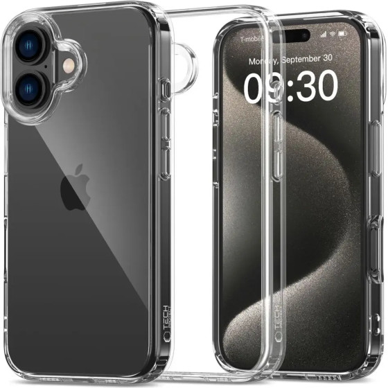 Tech-Protect FlexAir Hybrid Case for iPhone 16 - Clear - (25501-0)