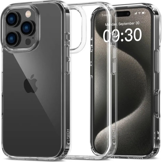 Tech-Protect FlexAir Hybrid iPhone 16 Pro Max Case - Clear - (25503-0)