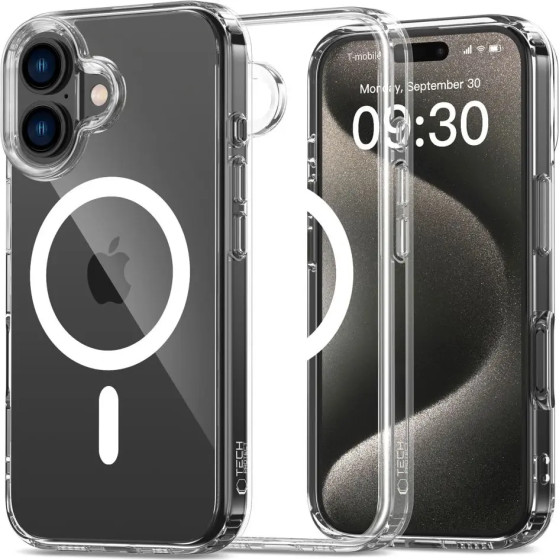Tech-Protect FlexAir Hybrid MagSafe iPhone 16 Case - Clear - (25488-0)