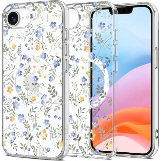 Tech-Protect FlexAir MagSafe iPhone 16e Case - Daisies with Leaves - (27247-0)