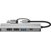 Tech-Protect HB03 HUB Adapter 5in1 USB-C + USB2.0 + USB3.0 + RJ45 - gray - (27296-0)