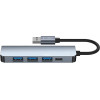 Tech-Protect HUB V0 5in1 USB-A - USB-A 3.0 / 3x USB-A 2.0 / USB-C - gray - (23326-0)
