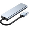 Tech-Protect HUB V0 5in1 USB-A - USB-A 3.0 / 3x USB-A 2.0 / USB-C - gray - (23326-0)