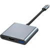 Tech-Protect HUB V1 3in1 USB-C - USB-A 3.0 / USB-C PD 100W / HDMI 4K 30Hz - gray - (23312-0)