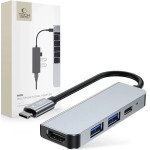 Tech-Protect HUB V2 4in1 USB-C - USB-A 3.0 / USB-A 2.0 / USB-C / HDMI - gray - (20241-0)