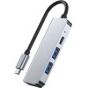 Tech-Protect HUB V2 4in1 USB-C - USB-A 3.0 / USB-A 2.0 / USB-C / HDMI - gray - (20241-0)